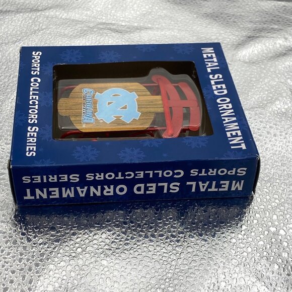 Christmas Ornament University North Carolina Tar Heels‎ Metal Sled Sports - Picture 11 of 13